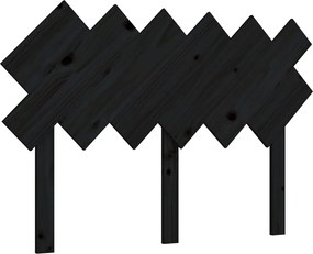 vidaXL fekete tömör fenyőfa ágyfejtámla 122,5x3x80,5 cm