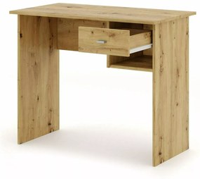 Íróasztal tölgy artisan dekorációs lappal B-011