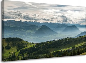 Vászonkép Hegyek Felhők Természet Erdők Természet 100x60 cm