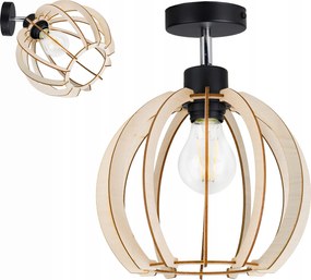 Függő lámpa csillár mozgatható loft Gömb fa 1