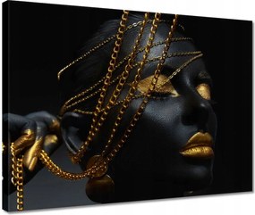 Vászonkép 40x30 Arany ékszerek a kézben