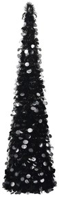 vidaXL fekete összecsukható PET műkarácsonyfa 150 cm
