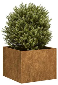 ültető rozsdás 40x40x30 cm időjárásálló acélból