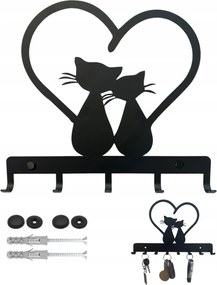 Dekoratív Fali Kulcstartó Macskák A Szívben