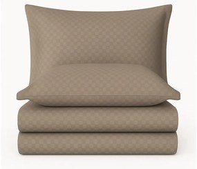 Barna kétszemélyes-hosszabbított renforcé pamut ágyneműhuzat 240x220 cm Checkered – Mila Home Luxury