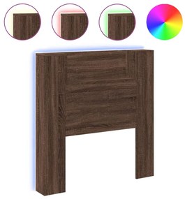 barna tölgy színű áthidalószekrény LED-ekkel 100x16,5x103,5 cm