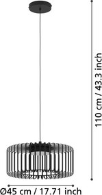 Eglo GINESTRONE-Z 900723 Függőlámpa 1x22W/LED 2700-6500K 2450LM IP20