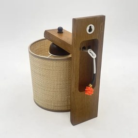 Fali lámpa AIDA 1xE27/15W/230V tölgy/raffia