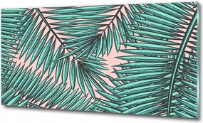 Fotó kép edzett üveg pálmalevelek 125x50