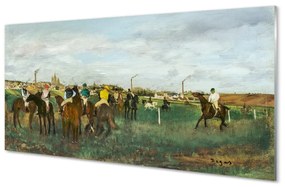 Üvegképek Lovak faj vadászat 120x60cm 2 fogas