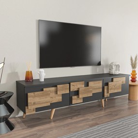 TV szekrény 3 D - Anthracite, Walnut