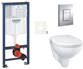 Fali WC-szett világos falakhoz / falra szerelhető Grohe Bau Ceramic SIKOGRSBAUE