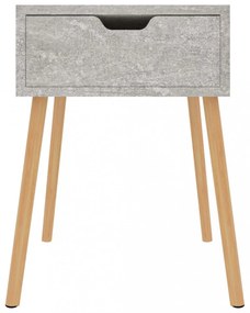 2 db betonszürke szerelt fa éjjeliszekrény 40 x 40 x 56 cm
