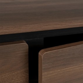 TV-szekrény 160 cm méretben, háromajtós kivitelben, dió színben BECK