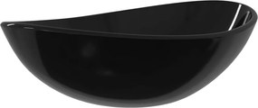 vidaXL fekete edzett üveg mosdókagyló 54,5x35x15,5 cm