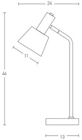 Zambelis 20220 - Asztali lámpa 1xE14/25W/230V szürke