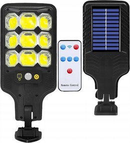 Kültéri Napelemes Lámpa Cob Utcai Mozgás- És Szürkületérzékelővel Távirányító