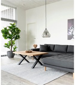 Toulon dohányzóasztal tömör tölgyfa asztallappal, 120 x 70 cm - House Nordic