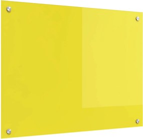 vidaXL Konyhai splashback Sárga 80 x 60 cm edzett üveg