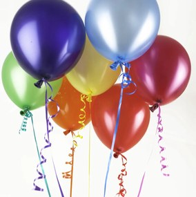 Poszter 30x30cm Többszínű lufik, Assaf Frank