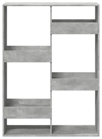 betonszürke szerelt fa térelválasztó 100 x 33 x 135 cm