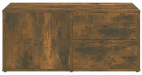 füstös tölgy színű szerelt fa TV-szekrény 80 x 34 x 36 cm