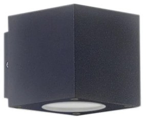 Kocka LED fali lámpa, antracit színű, 2 irányú – 2×3W CREE melegfehér LED