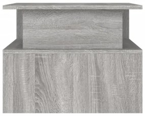 szürke sonoma színű szerelt fa dohányzóasztal 90 x 55 x 42,5 cm
