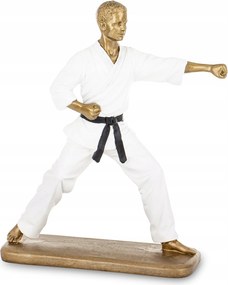 Karatés férfi figura karate figura harcművészet dekoráció fehér arany
