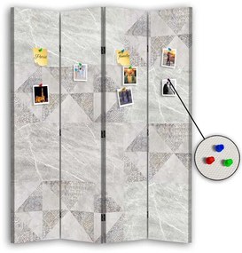 Gario Paraván Geometria és pasztell Méret: 145 x 170 cm, Kivitelezés: Parafa paraván