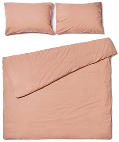 Természetes barna kétszemélyes kőmosott pamut ágyneműhuzat, 200 x 220 cm - Bonami Selection