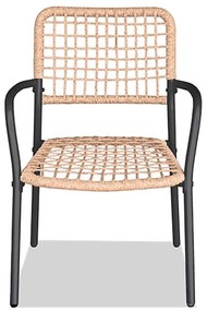 Erkély Bútorszett, Fém + Polyrattan, Bézs. AZ-L1103 NAT