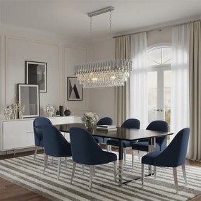 Brilagi - Láncos csillár ECLIPSE 10xE14/10W/230V 78x28 cm ezüstszínű