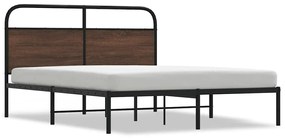 ágykeret matrac nélkül 150x200 cm barna tölgyfa műfa