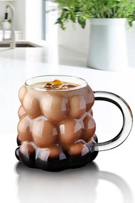 Boroszilikát üvegpohár szőlő alakú füllel 300 ml