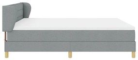 vidaXL Boxspring Ágy Mattal Világosszürke 180x200 cm Szövet