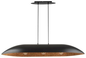 Csillár zsinóron GONDOLA 3xE27/60W/230V fekete/réz