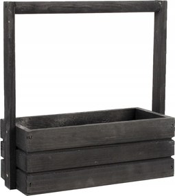 Fekete Fa Doboz Fejpánttal 30x13x11/31cm