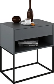 Éjjeliszekrény/kisasztal, grafit/fekete, ARTI TYP 2
