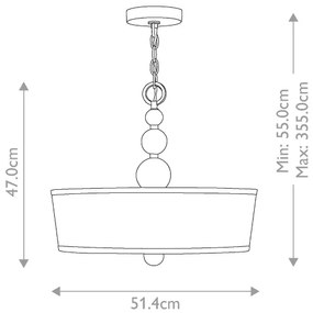 Hinkley HK-ZELDA-P-B-PN - ZELDA láncos csillár 3xE27/60W/230V fényes króm