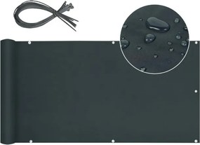 Erkélyvédő Szőnyeg Erkélyre Napellenző 90 x 300 cm Antracit Oxford