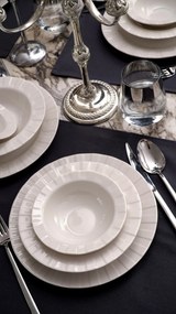18 részes porcelán étkészlet fehér