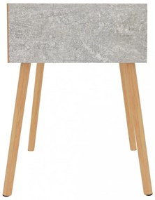 betonszürke szerelt fa éjjeliszekrény 40 x 40 x 56 cm