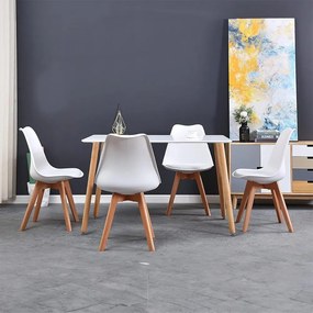 Catini TABERG Étkezőgarnitúra 4x szék + asztal, fehér