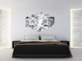 Kép - Rajzolt oroszlánfejek (150x105 cm)