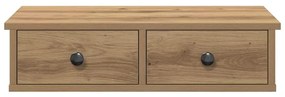 Falipolc fiókokkal artisian tölgy 60x25x15 cm műszaki fa
