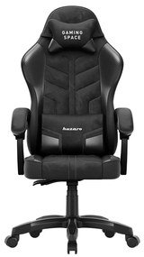 Gamer szék, forgó, ergonómikus, fekete