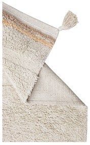 Krémszínű mosható kézi szövésű pamut szőnyeg 90x130 cm Bloom Natural – Lorena Canals