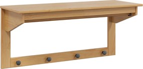 vidaXL Kabáthorog Méz barna 90 x 35 x 41.5 cm Tömör fenyőfa
