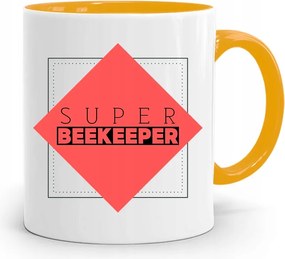 Sárga Bögre Méhésznek Beekeeper fényképes nyomtatással